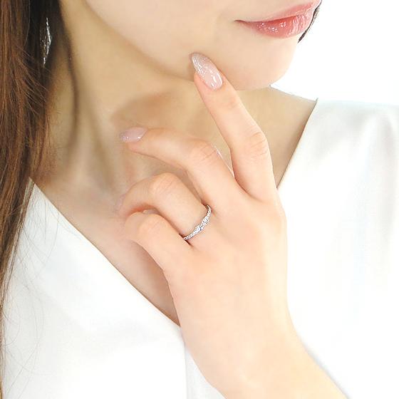 プラチナ ゴールド ダイヤモンド 0.2ct インフィニティ リング 送料