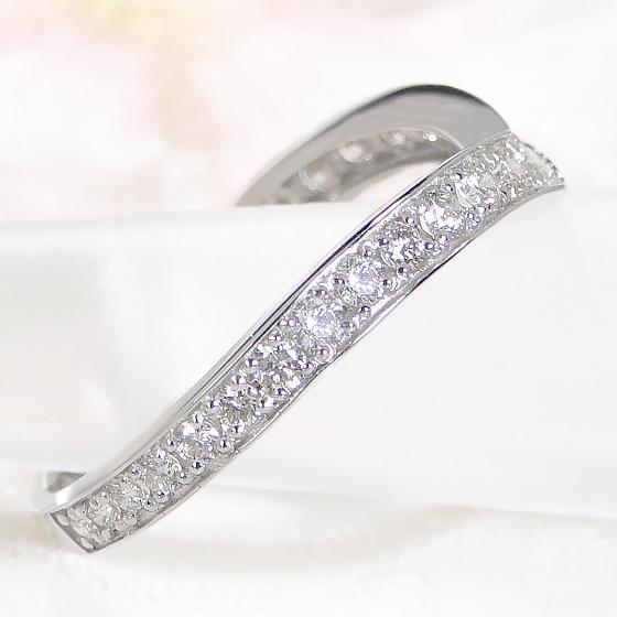 Pt950 0.5ct  ダイヤモンド エタニティ V ライン デザイン リング 送料無料 Vライン Vモチーフ ハーフエタニティ 指輪 ダイヤ ダイア 結婚 ブライダル BRR-0233の画像