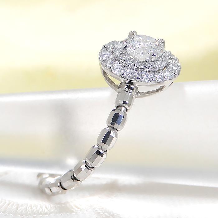 Pt950 0.57ct ダイヤモンド フリーリング 送料無料 PT プラチナ 指輪 可愛い フリーサイズ ダイア ダイヤ 0.3カラットUP SIクラスUP HカラーUP 人気 BRR-0264の画像