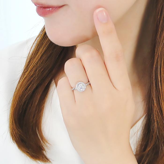 Pt950 0.57ct ダイヤモンド フリーリング 送料無料 PT プラチナ 指輪 可愛い フリーサイズ ダイア ダイヤ 0.3カラットUP SIクラスUP HカラーUP 人気 BRR-0264の画像