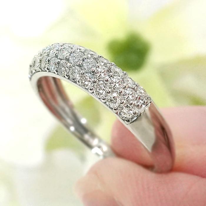 Pt900 0.4ct ダイヤモンド パヴェ リング SIクラス 指輪 PT プラチナ ダイア 指輪 可愛い 人気 送料無料 pave 人気 ダイアモンド プレゼント ギフト BRR-0267の画像