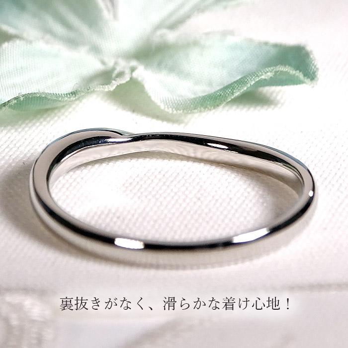 2本セット Pt950 K18YG 0.03ct ペアリング プラチナ １８金 セット販売 ジュエリー マリッジリング 結婚指輪 リング ゴールド PT ダイア ウェーブ BRR-0271の画像