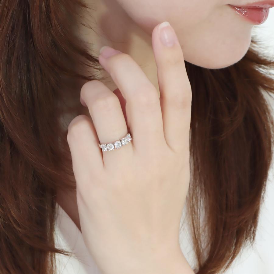Pt950 1.05ct ダイヤモンド リング 送料無料 指輪 プラチナ PT 1カラット ダイヤ イアリング ダイアモンドリング 人気 大粒 5石 5粒 上品 豪華 存在感 BRR-0291の画像