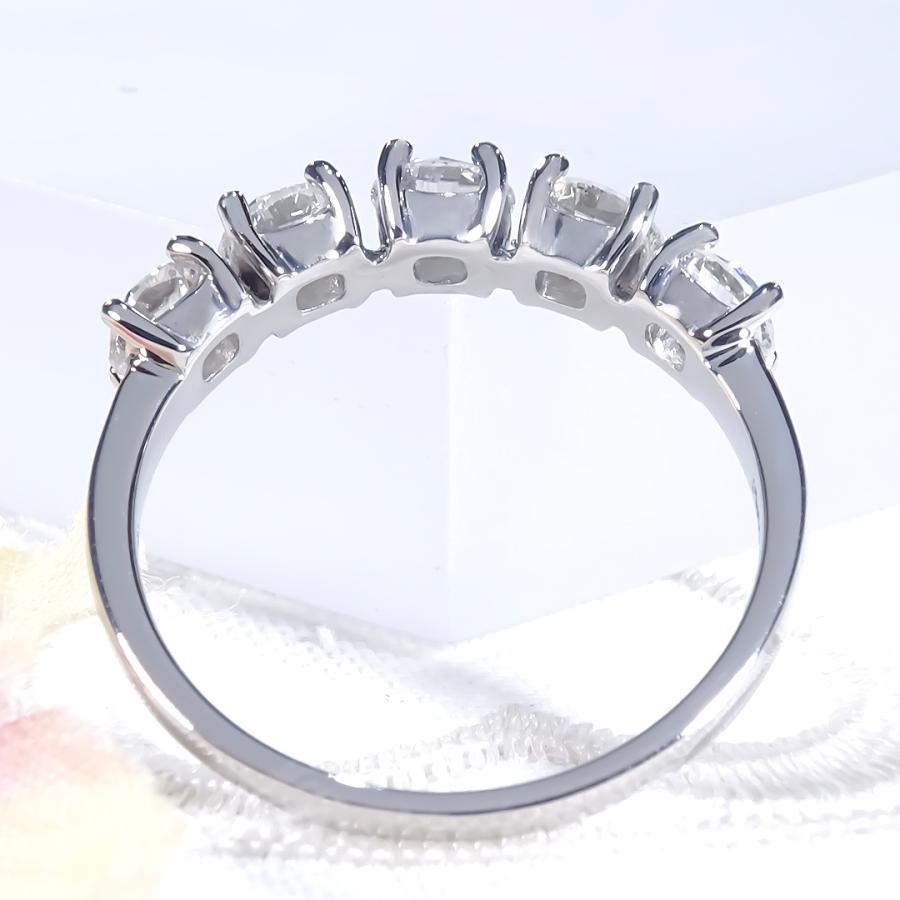 Pt950 1.05ct ダイヤモンド リング 送料無料 指輪 プラチナ PT 1カラット ダイヤ イアリング ダイアモンドリング 人気 大粒 5石 5粒 上品 豪華 存在感 BRR-0291の画像