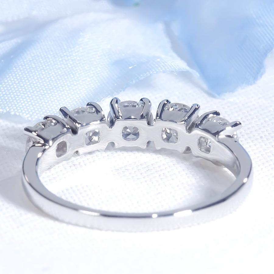 Pt950 1.05ct ダイヤモンド リング 送料無料 指輪 プラチナ PT 1カラット ダイヤ イアリング ダイアモンドリング 人気 大粒 5石 5粒 上品 豪華 存在感 BRR-0291の画像