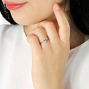 Pt900 ダイヤモンド オープンハート リング ジュエリー 指輪 可愛い