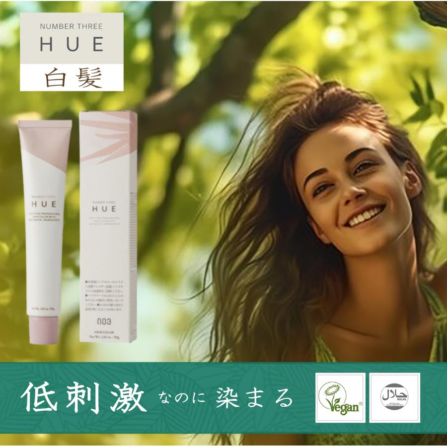 no3（NUMBER THREE） 白髪染め ナンバースリー ヒュウ 80g 1本 NUMBER