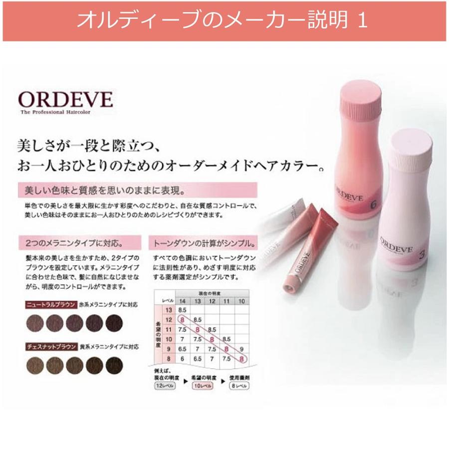 ORDEVE カラーリング剤 カラーチャート ミルボン】オルディーブ ヘアカラー カラーチャート