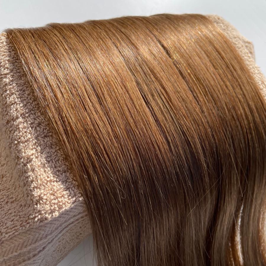 ブラウン 茶色 S-6 シール エクステ 人毛 ロング ヘアエクステ 長さ