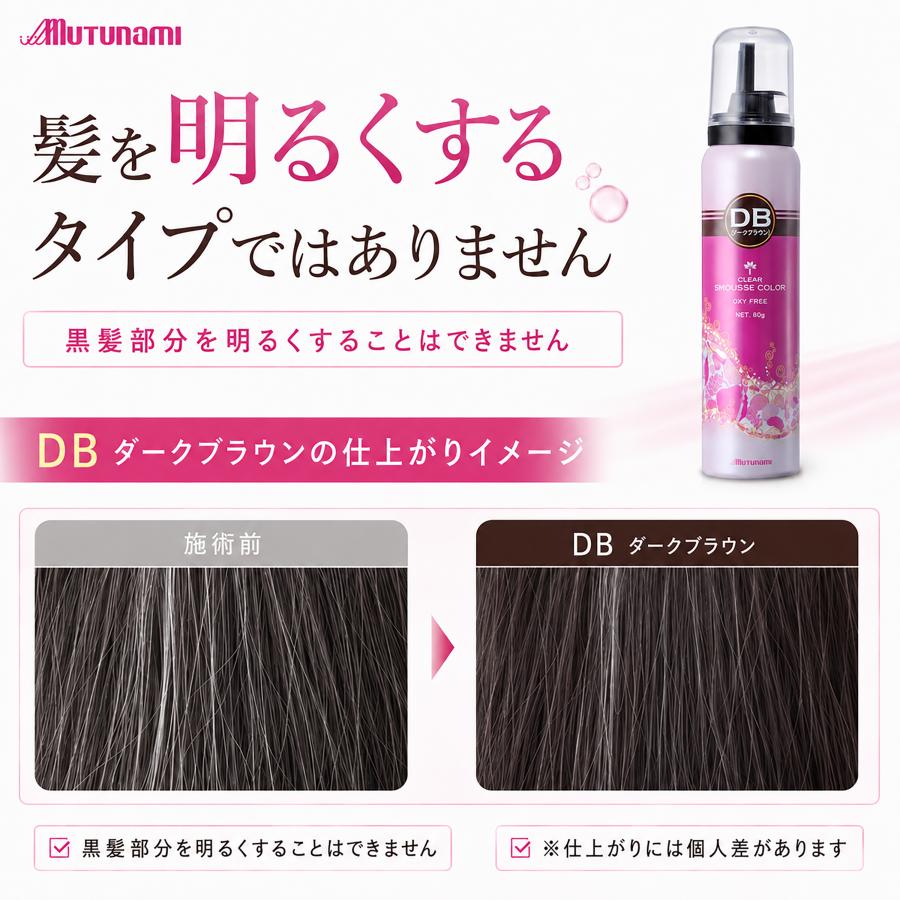 ムツナミ スムースカラー ダークブラウン 80g 白髪染め : ベリーズ