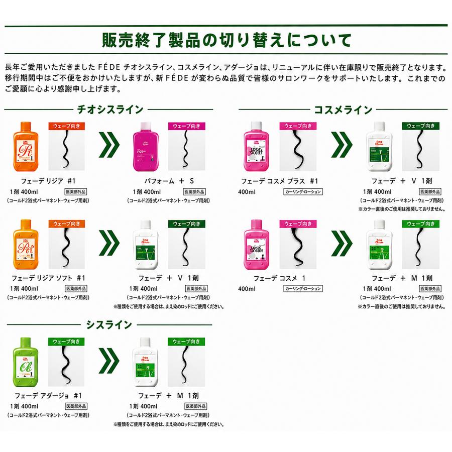 ウエラ フェーデ + ビバーチェ CYS シス 1剤と2剤のセット 各400ml