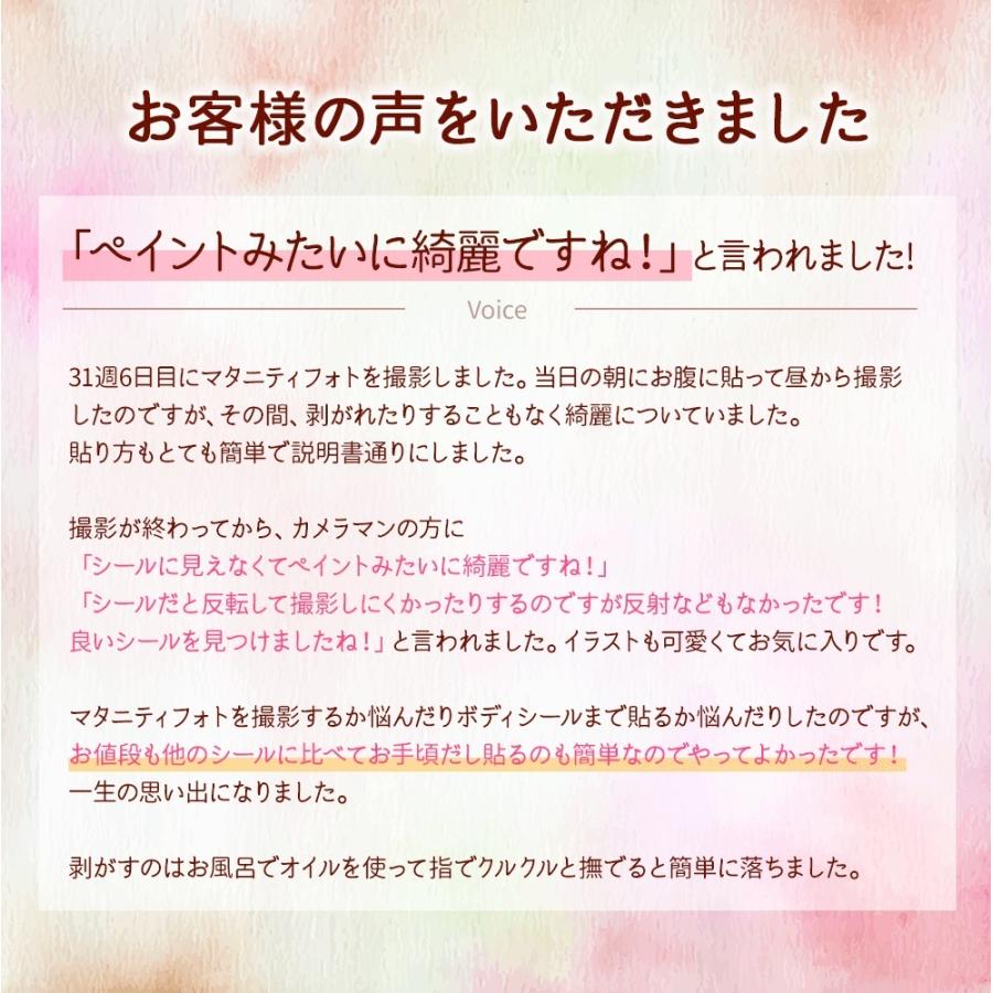 【練習用シール付】 マタニティフォト シール ベリーペイント タトゥーシール 小物 貼り方説明書付き 送料無料 ポスト投函 E |  | 05