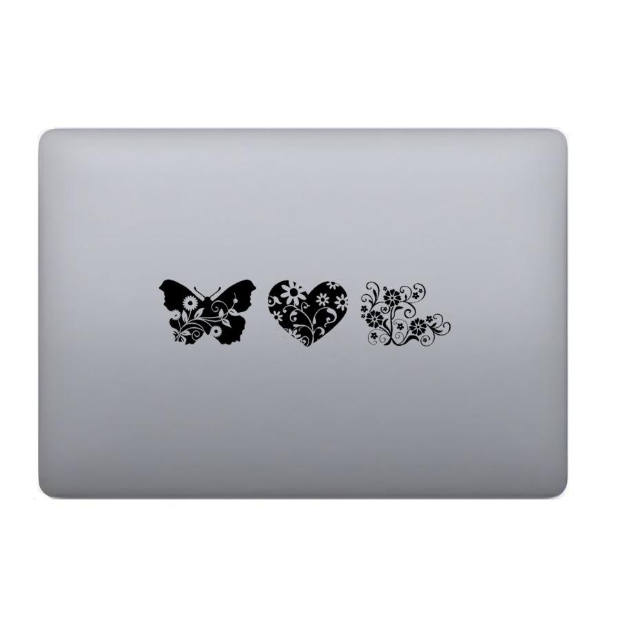 ノートパソコン シール ステッカー タブレット 防水 蝶 星 ハート