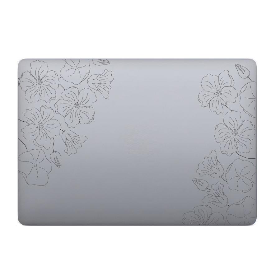 ノートパソコン シール ステッカー タブレット 防水 花 草 : tuzuru