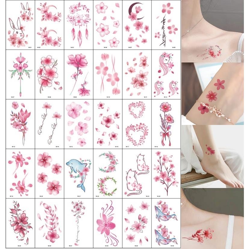 Tuzuru タトゥーシール 30枚セット ボディシール ステッカー Tatoo 防水 かわいい スマホ 花 ハート イルカ ワンポイント 長持ち 月 おまけ付 送料無料 Za 最大79 オフ