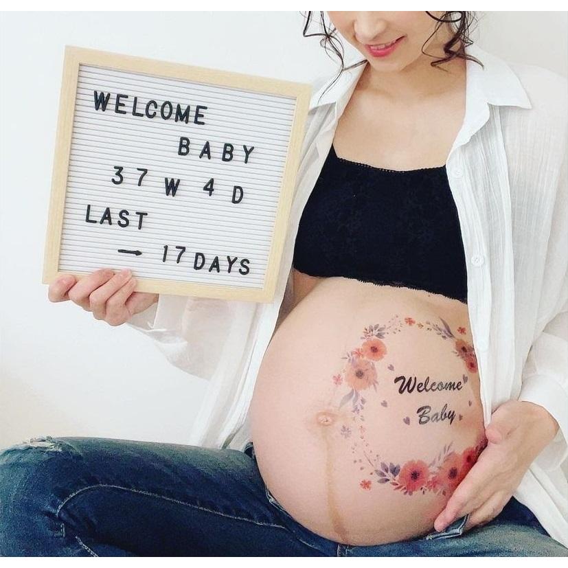 練習用シール付】 マタニティ フォト 用 ベリーペイントシール