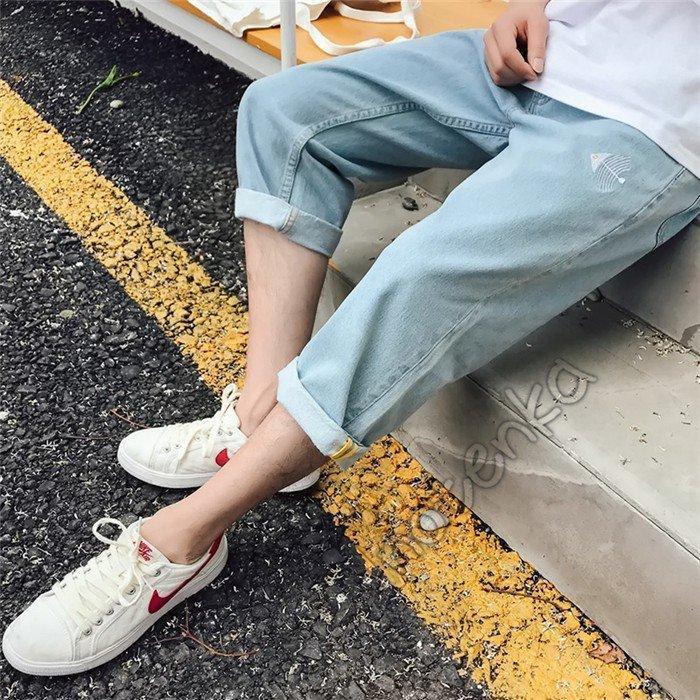 おすすめネット ジーンズ 七分丈 メンズ デニムパンツ ロップドパンツ 7分丈パンツ 夏新作 ジーパン Gパン ゆったり カジュアルウエア シンプル Aynaelda Com