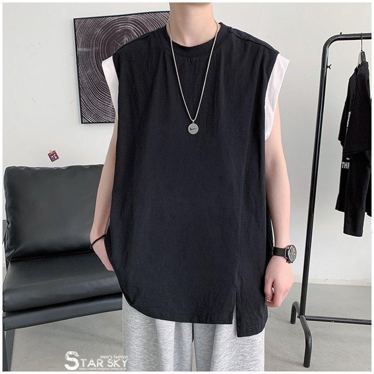 専門店 タンクトップ メンズ Tシャツ トップス カットソー 切り替え