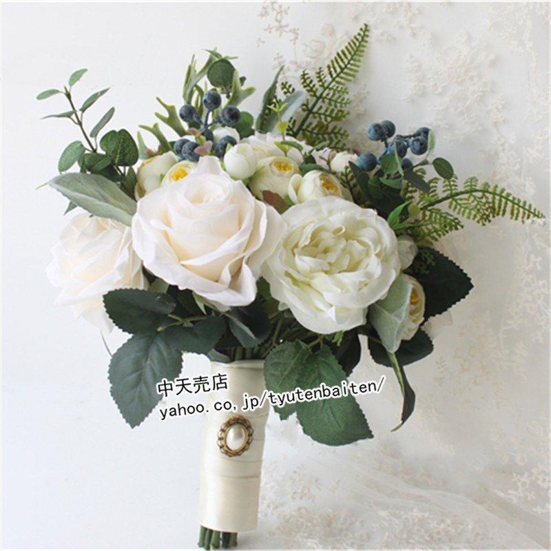 2299円 超新作 ウエディングブーケブーケ花束造花高級造花手作りプレゼント花嫁ブライダルブーケウェディング 用写真撮りお祝いお誕生日結婚式披露宴歓迎会