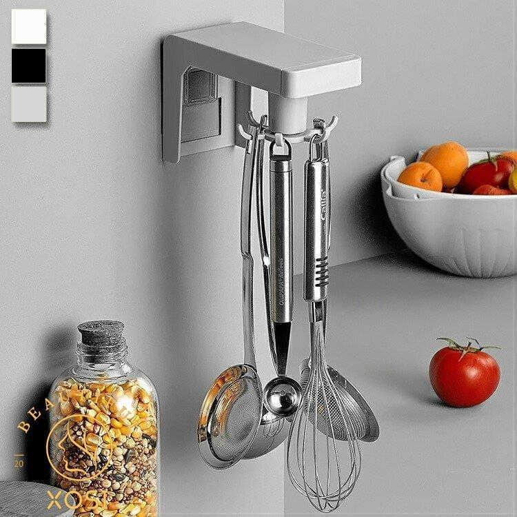 らくらく省スペース 回転式フック 収納グッズ おしゃれ キッチン用品 食器 調理器具 整理用品 調理小道具立て 壁掛け 便利グッズ Aee21 Ber ベルストア 通販 Yahoo ショッピング