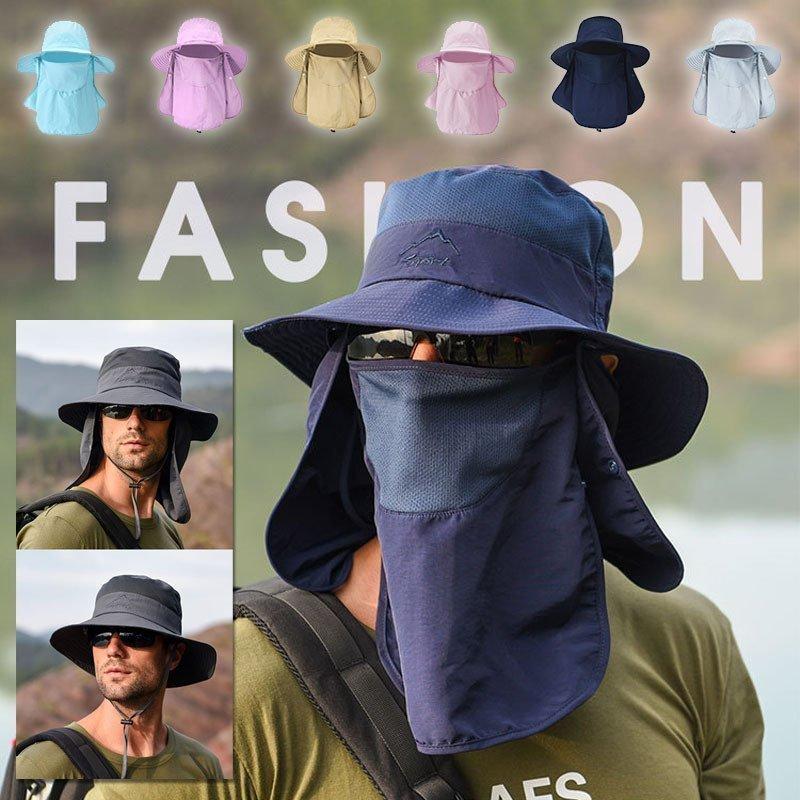 週間売れ筋 メンズ日よけ帽子フェイスカバーマスクuvカット釣り帽折りたたみ帽子サイズ調整あご紐日よけレディース夏 Discoversvg Com