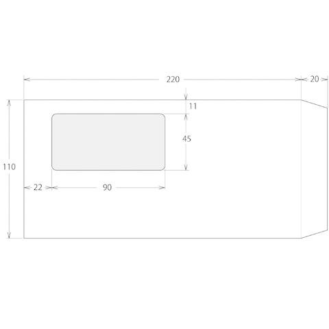 封筒 窓付き封筒 長6 クラフト 茶封筒 エコ窓 A４三つ折り 耳だしテープ付 500枚　 |  | 01