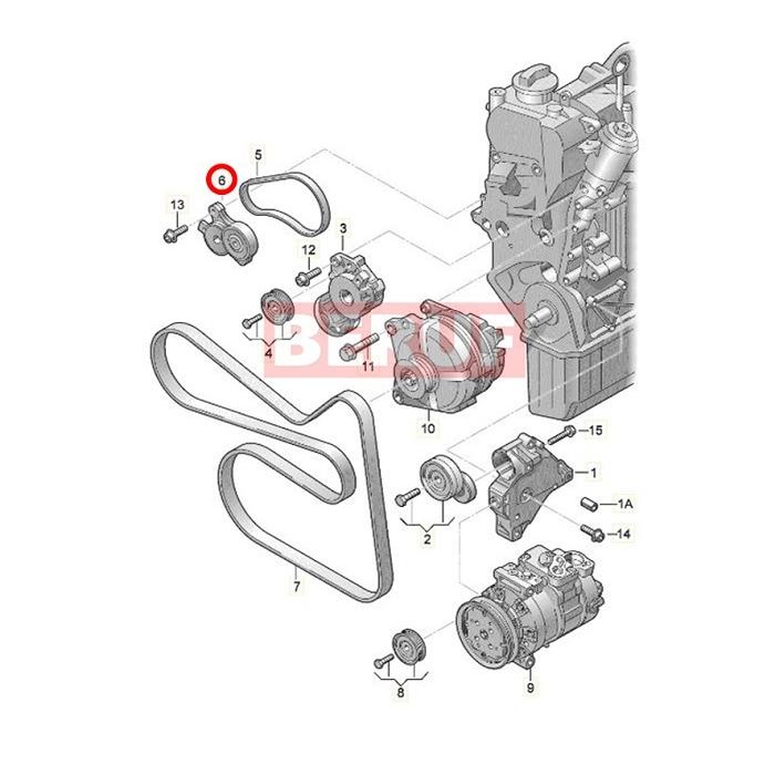 フォルクスワーゲン　ベルトテンショナー スーパーチャージャー用　シロッコ 13　13CAV 13CTH　03C145299M｜beruf-as｜02