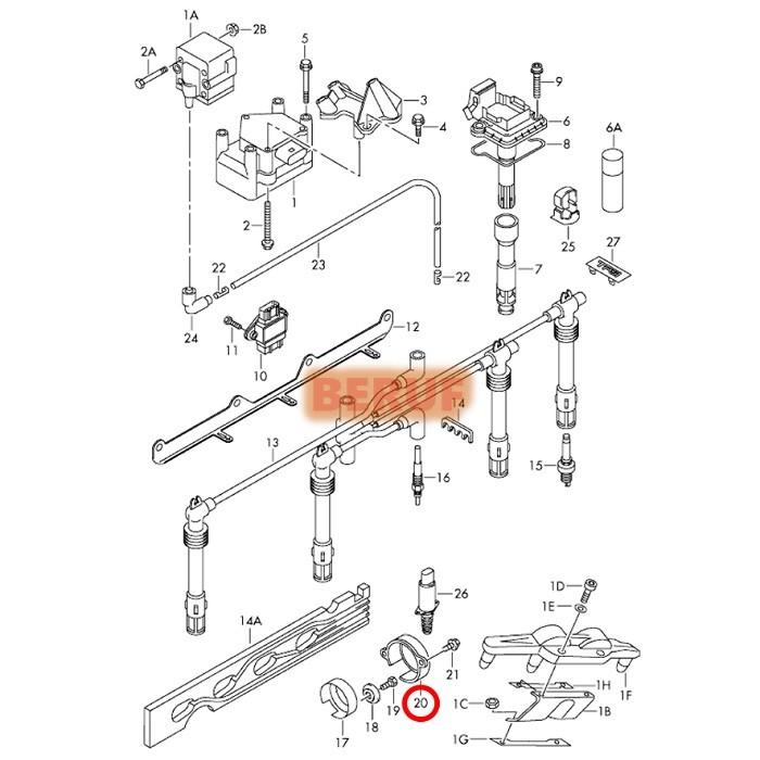 フォルクスワーゲン カムシャフトポジションセンサー HELLA製 ポロ 9N 9NBJX 06A905161B|beruf-as|02