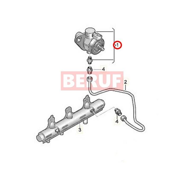 フォルクスワーゲン 高圧燃料ポンプ HITACHI製 CC 3C 3CCCZC 