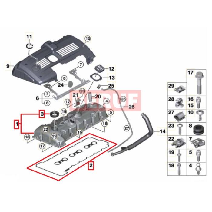 BMW シリンダーヘッドカバー MAHLE製 純正OEM Zシリーズ Z4 E89 BMW シリンダーヘッドカバー MAHLE製 純正OEM Zシリーズ Z4 E89