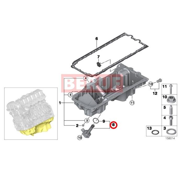 BMW エンジンオイルレベルセンサー 純正品 X5シリーズ E70 3.0si 35i 35d 12617607909 12617607