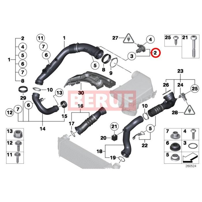 BMW N55エンジン用　エアマスセンサー BMW エアマスセンサー VDO製(continental製) 純正OEM 3シリーズ