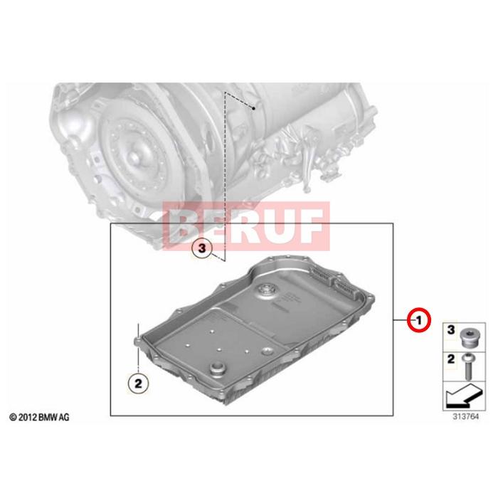 BMW　ATオイルパン オイルフィルターASSY　X6 E71　35i 50i　GA8HPミッション用_2