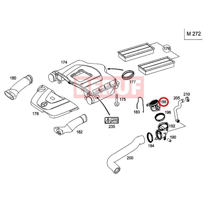 メルセデスベンツ エアマスセンサー BOSCH製 Eクラス W211 E230 E250  