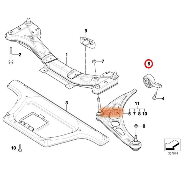 BMW フロント ロアアームブッシュ 左右セット LEMFORDER製 Z4