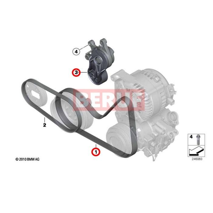 BMW テンショナー ファンベルトセット INA製 3シリーズ F30 F31 F34 