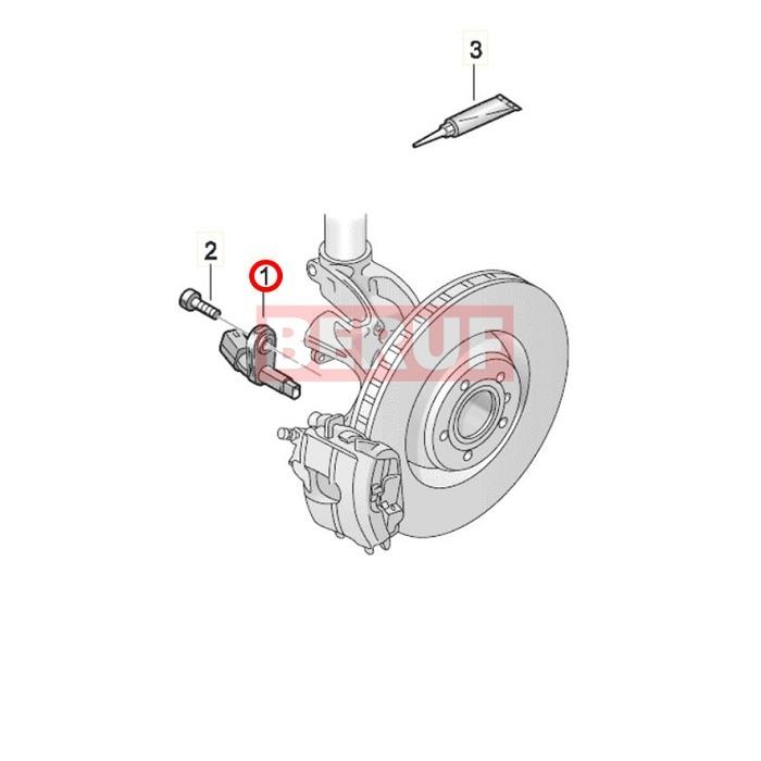 フォルクスワーゲン スピードセンサー フロント 右側 ATE製 ゴルフ7 