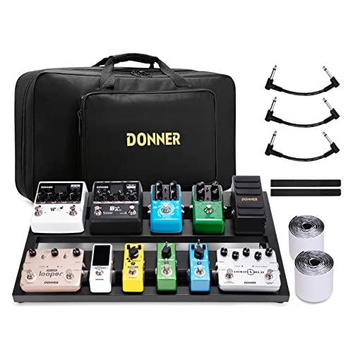 ベース エフェクターセット ケース付き Donner ペダルボード ギターエフェクターケース 軽量 バッグ＆面