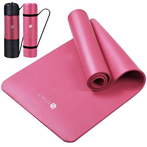 JOYme ヨガマット (ピンク/厚め 10mm / 収納バッグ付き) ヨガ