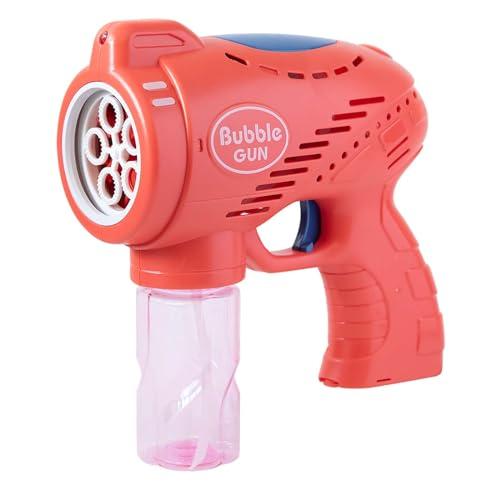 RiZKiZ 電動バブルガン シャボン玉 バズーカ LEDライト搭載 【ピンク
