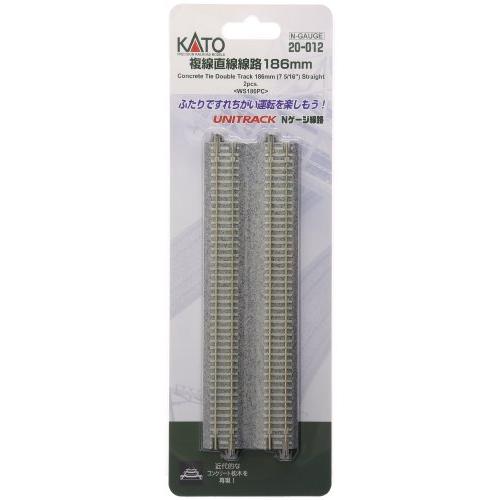 KATO Nゲージ 複線直線線路 186mm 2本入 20-012 鉄道模型用品 : べるお