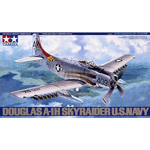 タミヤ 1/48 傑作機シリーズ No.58 アメリカ海軍 ダグラス A-1H タミヤ 1/48 傑作機シリーズ No.58 アメリカ海軍 ダグラス A-1H