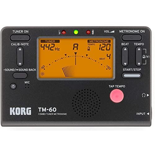 KORG チューナー メトロノーム 同時に使える TM-60 BK ブラック 吹奏楽 ブラスバンド オーケストラ 個人練習 コンパクト 持ち運び z2zed1b KORG(コルグ) チューナー メトロノーム 同時に使える TM-60 BK