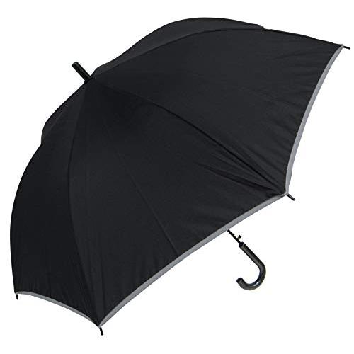 オカモト原宿店 雨傘 ジャンプ傘 (黒/グラスファイバー) ひっくり返っ