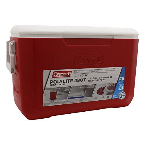 【引き取り限定】 Coleman コールマン ポリライト 48QT クーラーボックス レッド コールマン(Coleman) クーラーボックス ポリライト48QT レッド