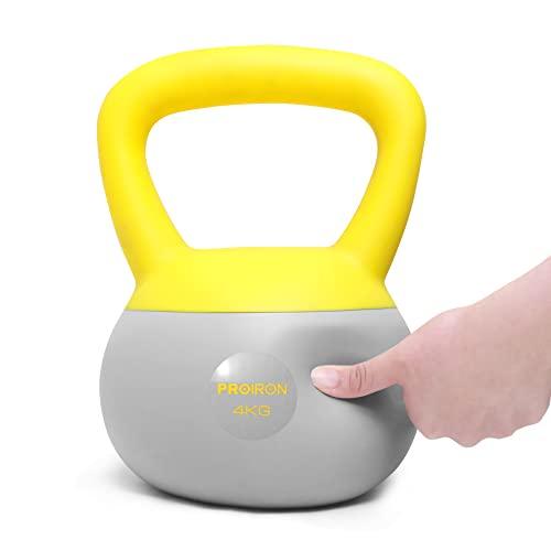 PROIRON 柔らかい ケトルベル 4kg kettlebell 鉄ビーズ砂鉄 充填 : べ