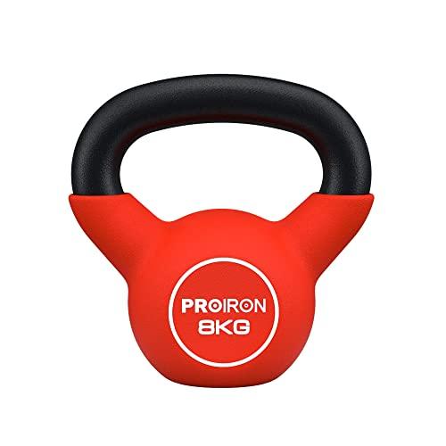 PROIRON ケトルベル ネオプレン 鉄製 8kg 一体型鋳鉄 : べるおさ本舗