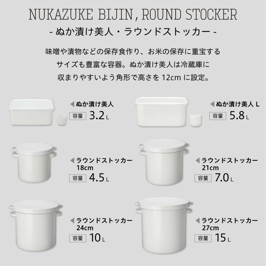 野田琺瑯(Nodahoro) 漬物容器 保存容器 ホーロー 角型 レクタングル