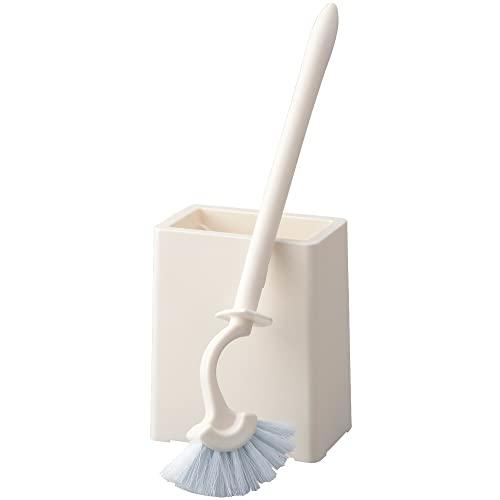 山崎産業 トイレブラシ ケース付き Satto ホワイト 135059 : べるおさ