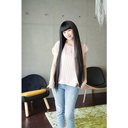 スイページ＊ウィッグオーダー ジグ] ウィッグコレクション ロングストレートネオ ブラック